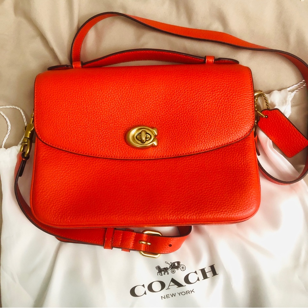 Coach Cassie Vibrant Red Orange Crossbody Bag